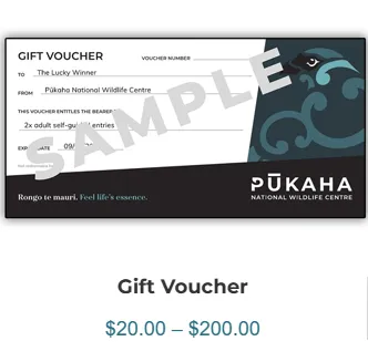 gift voucher Pukaha Wildlife Centre